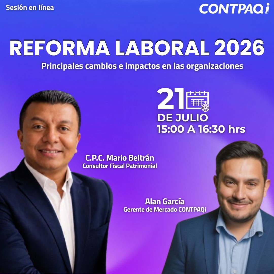 Reforma Laboral 2026, sesión en línea de CONTPAQi