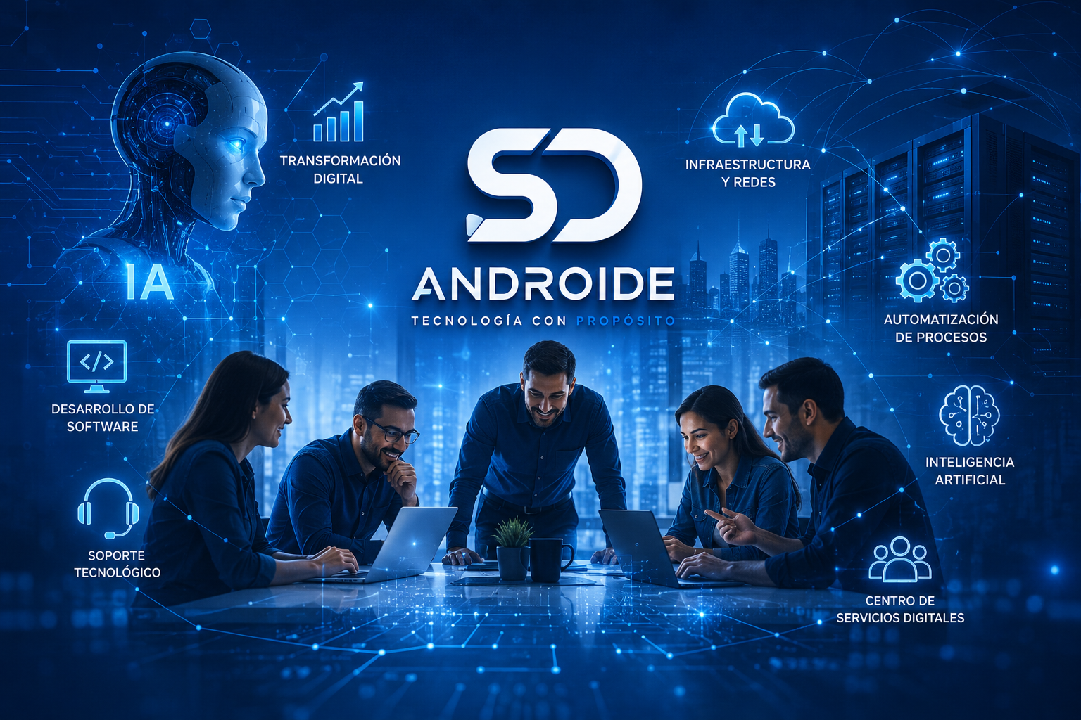 Equipo y ecosistema tecnológico de SD Androide