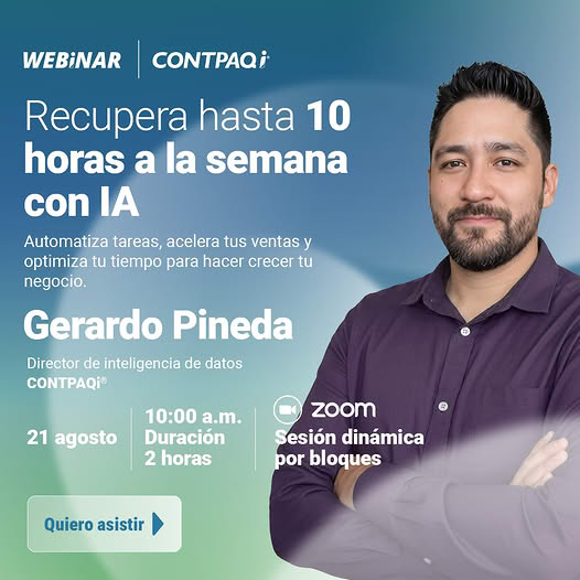 Webinar Recupera hasta 10 horas a la semana con Inteligencia Artificial